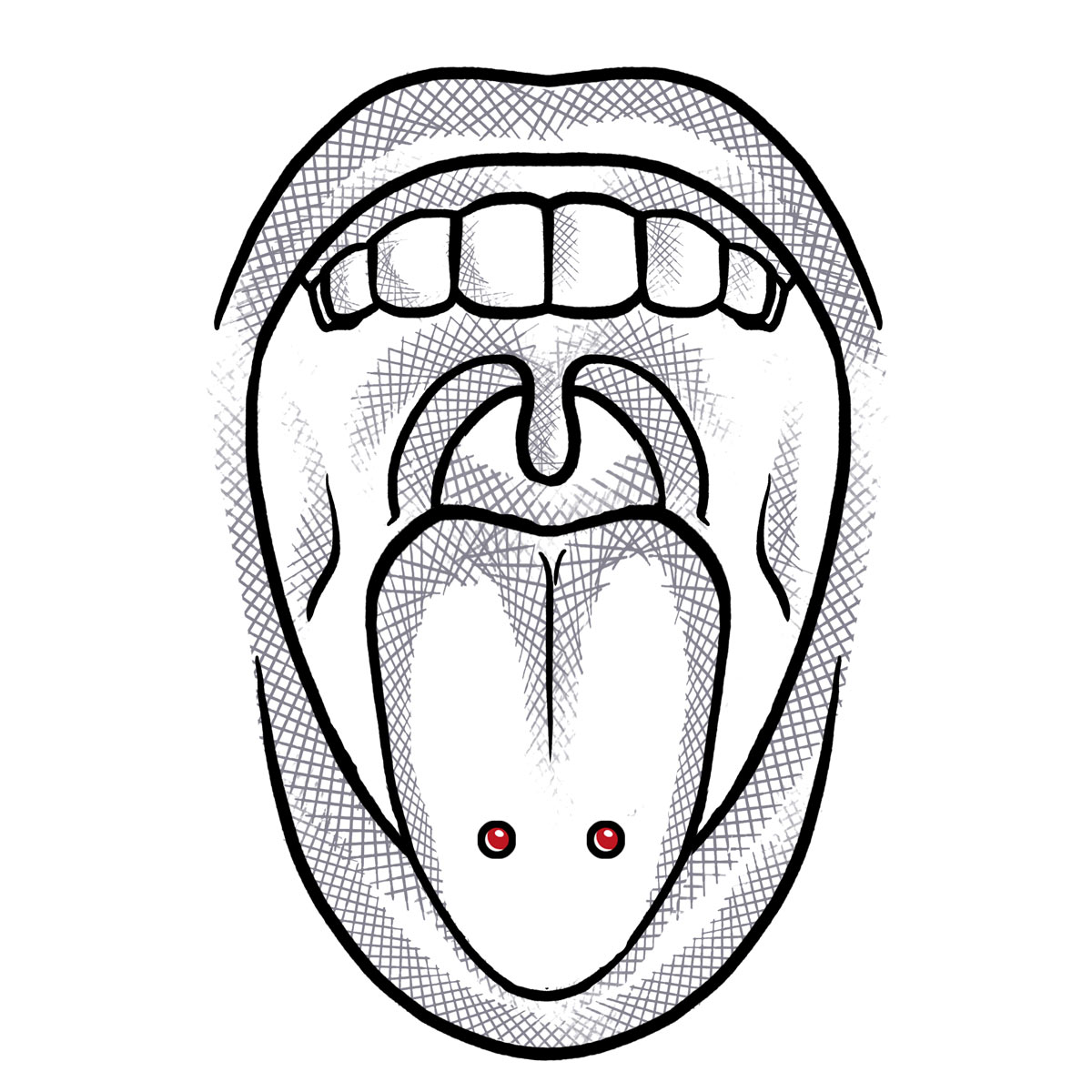 Venom tongue piercing